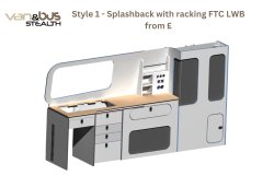 Style 1  Splashback with racking FTC LWB