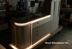 Style 8  Push drawer with integrated upper/lower LED lighting Ford Transit Custom SWB