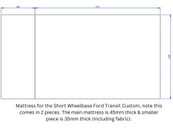 SWB Ford Transit Custom Mattress