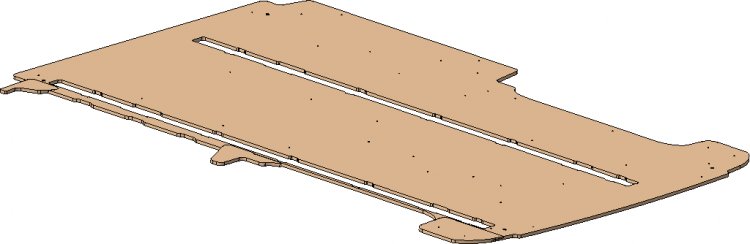 VW T5 / T6 SWB Floor For Rails - B+D (9mm + 12mm)