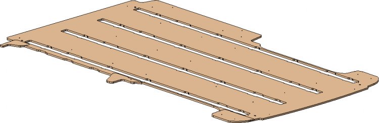 VW T5 / T6 SWB Floor For Rails - A+B+C+D (9mm + 12mm)