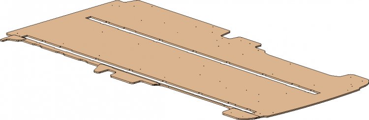 VW T5 / T6 LWB Floor For Rails - B+D (9mm + 12mm)