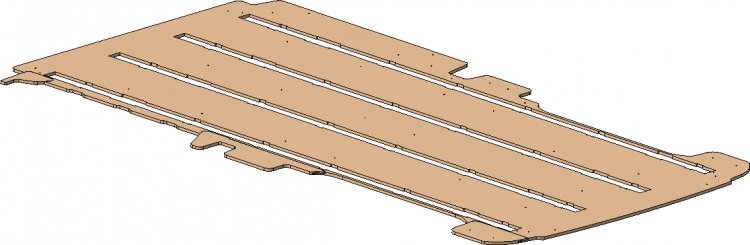 VW T5 / T6 LWB Floor For Rails - A+B+C+D (9mm + 12mm)